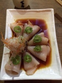 Yellowtail Sashimi with Kizami Wasabi Salsa and Yuzu-Soy