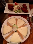Spanish Manchego Cheese with Quince & Croquetas de Pollo